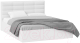Двуспальная кровать ТриЯ Агата тип 1 с ПМ и заглушиной 160x200 (белый) - 