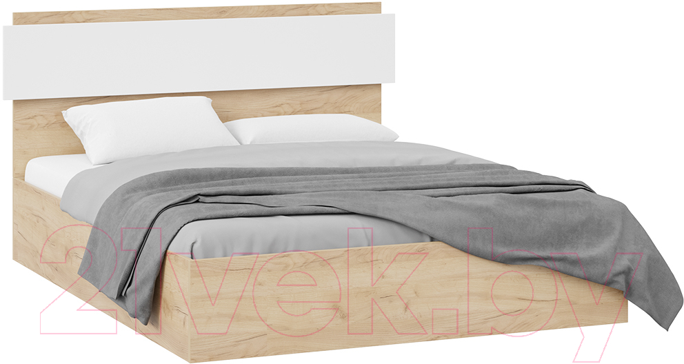 Двуспальная кровать ТриЯ Нео с ПМ Тип 1 и заглушиной 160x200