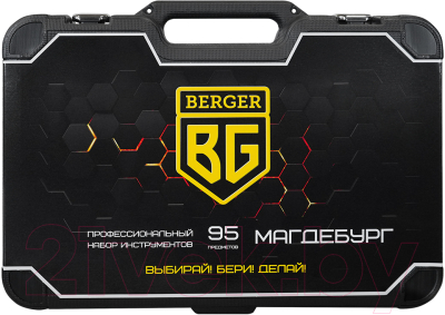 Универсальный набор инструментов BERGER 1/2"-1/4" / BG095-1214 (95 предметов)