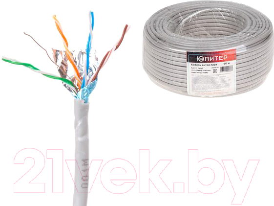 Кабель Юпитер F/UTP Cat5E 4х2х24AWG 0.51мм / JP3010-50