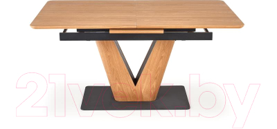 Обеденный стол Halmar Umberto 160-200x90x77 (дуб натуральный/черный)