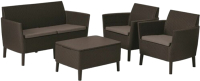 Комплект садовой мебели Keter Salemo 2-Sofa Set / 253228 (коричневый) - 