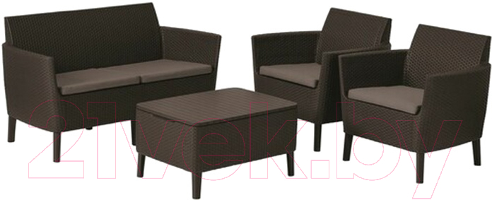 Комплект садовой мебели Keter Salemo 2-Sofa Set / 253228