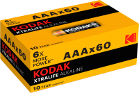 

Комплект батареек Kodak, XtraLife Alkaline AAA LR03 60S
