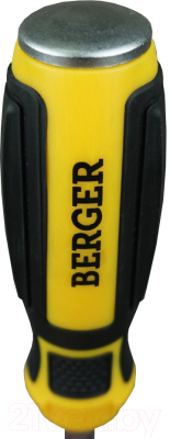 Отвертка BERGER Крестовая ударная с шестигранником PH3x150мм / BG1039