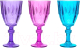 Набор бокалов Herevin Colored Paited Footed 131602-001 (3шт, фиолетовый/розовый/голубой) - 