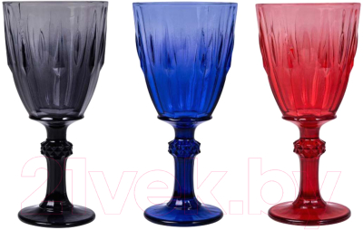 Набор бокалов Herevin Degrade Colored Paited 131602-002 (3шт, серый/синий/красный)