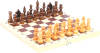 Набор настольных игр Sima-Land 3 в 1 шахматы, шашки, нарды, доска дерево / 3814992 - 