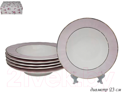 Изображение товара Набор тарелок Lenardi Розовый сад 105-347 (6шт)