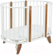 Детская кроватка СКВ 104001-6 / 106001-6 (белый/коричневый) - 