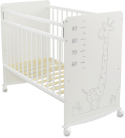 Детская кроватка СКВ 4 Жираф / 401001-2 (белый/серый) - 