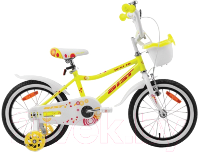 Детский велосипед AIST Wiki 16 2023 (16, желтый)
