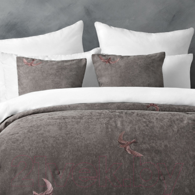 Набор текстиля для спальни Pasionaria Либерти 160x220 с наволочками (серый)