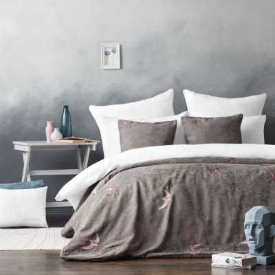 Набор текстиля для спальни Pasionaria Либерти 160x220 с наволочками (серый)