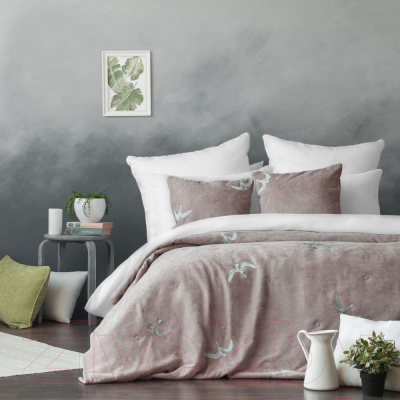 Набор текстиля для спальни Pasionaria Либерти 230x250 с наволочками (светло-серый)