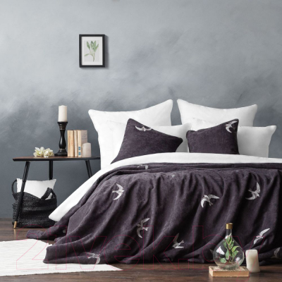 Набор текстиля для спальни Pasionaria Либерти 160x220 с наволочками (темно-серый)
