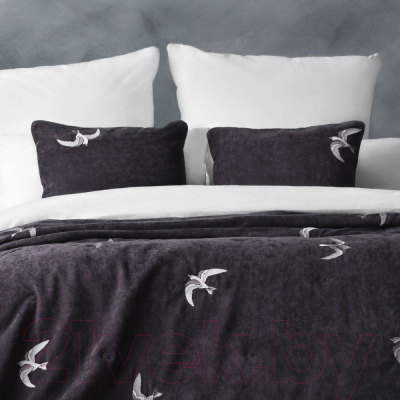 Набор текстиля для спальни Pasionaria Либерти 160x220 с наволочками (темно-серый)