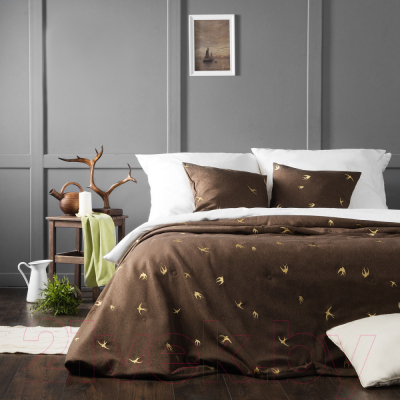 Набор текстиля для спальни Pasionaria Прайм 160x220 с наволочками (шоколадный)