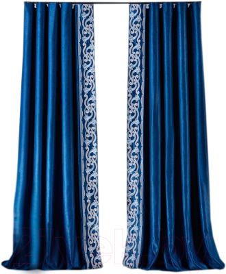 Комплект штор Pasionaria Валери 400x270 с подхватами (синий)