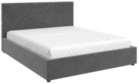 Двуспальная кровать Bravo Мебель Нельсон Стандарт Цветок 160x200 с металлокаркасом (холодный серый) - 