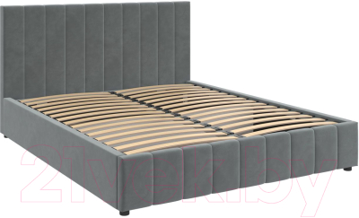 Двуспальная кровать Bravo Мебель Нельсон Стандарт Вертикаль 160x200 с металлокаркасом (светло-серый)