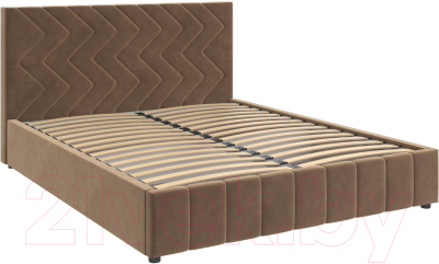 Полуторная кровать Bravo Мебель Нельсон Стандарт Зигзаг с ПМ 120x200 (светло-бежевый)