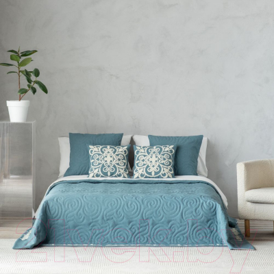 Набор текстиля для спальни Pasionaria Диана 230x250 с наволочками (голубой)