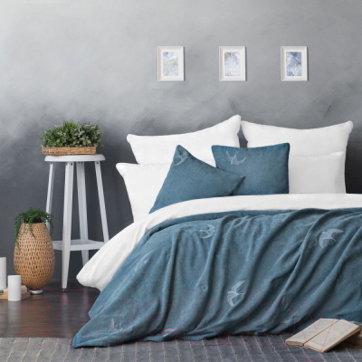 Набор текстиля для спальни Pasionaria Либерти 230x250 с наволочками (голубой)