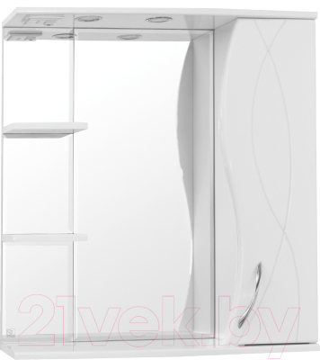Шкаф с зеркалом для ванной Style Line Амелия 80см (с подсветкой)