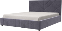 Полуторная кровать Bravo Мебель Нельсон Стандарт Линия с металлокаркасом 120x200 (светло-серый) - 