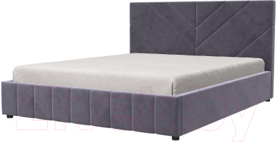 Полуторная кровать Bravo Мебель Нельсон Стандарт Линия с металлокаркасом 120x200 (светло-серый)