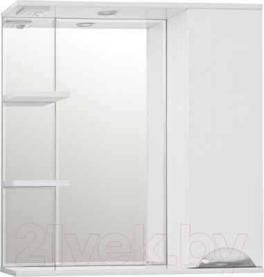 Шкаф с зеркалом для ванной Style Line Жасмин 75 (с подсветкой)