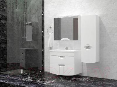 Шкаф с зеркалом для ванной Style Line Жасмин-2 80 (с подсветкой)
