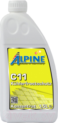 Антифриз ALPINE Kuhlerfrostschutz C11 / 0101141 (1.5л, желтый)