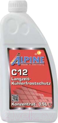 Антифриз ALPINE Langzeit-Kuhlerfrostschutz C12 / 0101181 (1.5л, красный)
