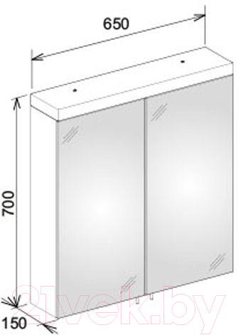 Шкаф с зеркалом для ванной Keuco Royal Reflex NEW 24202171301