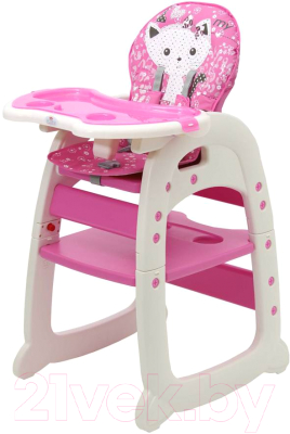 Стульчик для кормления Polini Kids 460 (розовый)