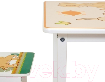 Комплект мебели с детским столом Polini Kids Disney Baby. 105 S Король Лев (белый)