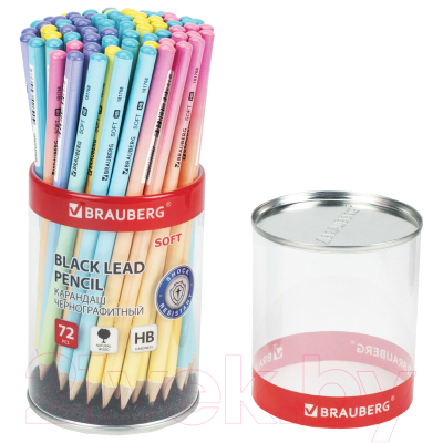 Набор простых карандашей Brauberg Soft Pastel / 880759 (72шт)