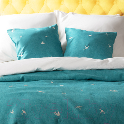 Набор текстиля для спальни Pasionaria Прайм 160x220 с наволочками (бирюзовый)