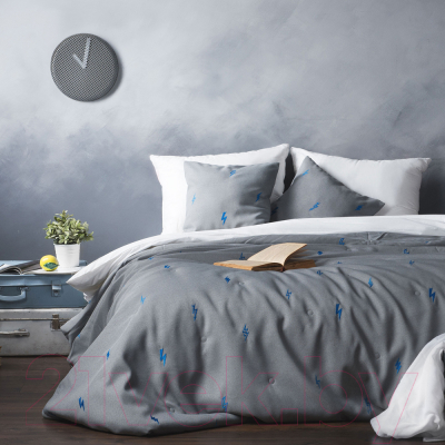 Набор текстиля для спальни Pasionaria Флэш 160x220 с наволочками (серый)