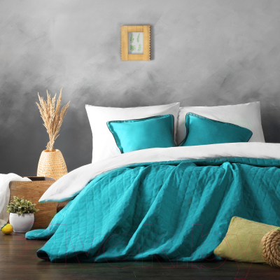 Набор текстиля для спальни Pasionaria Ибица 230x250 с наволочками (бирюзовый)