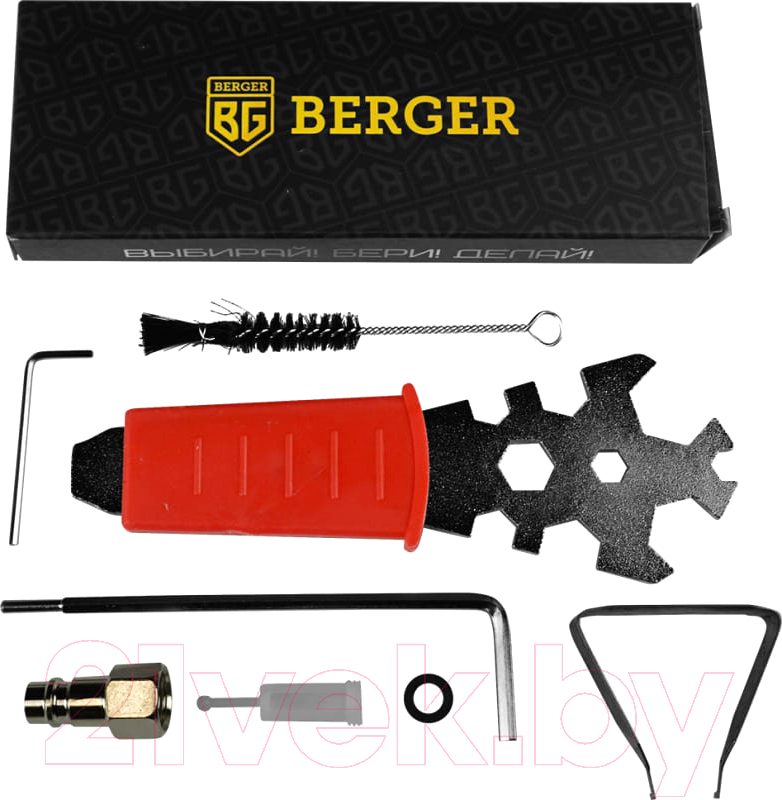 Пневматический краскопульт BERGER Зильбер HVLP 1.4мм / BG1389 — фото 11