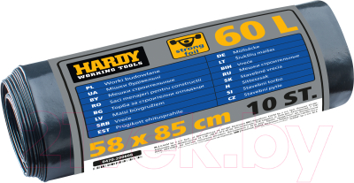 Мешки для строительного мусора Hardy 0470-200608 (58x85см, рулон 10шт)