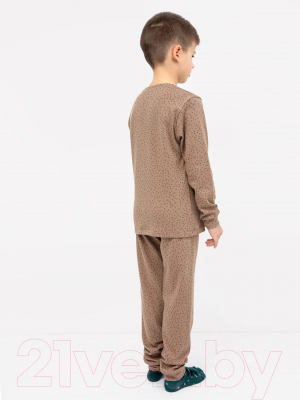 Пижама детская Mark Formelle 563314 (р.128-64, штрихи на коричневом)