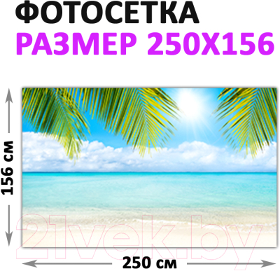 Фотофасад Arthata Пляж, пальмы, море / FotoSetka-250-119 (250x156)