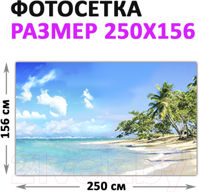 Фотофасад Arthata Пляж, пальмы, море / FotoSetka-250-120 (250x156)