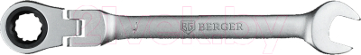 Набор ключей BERGER Комбинированных трещоточных с шарниром 8-19мм / BG1259 (8 предметов  в матерчатом чехле)