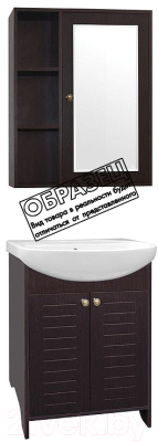 Шкаф с зеркалом для ванной Style Line Кантри 60 (с нишей)