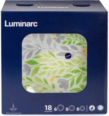 Набор тарелок Luminarc Alvis Green SQ908345 (18шт)